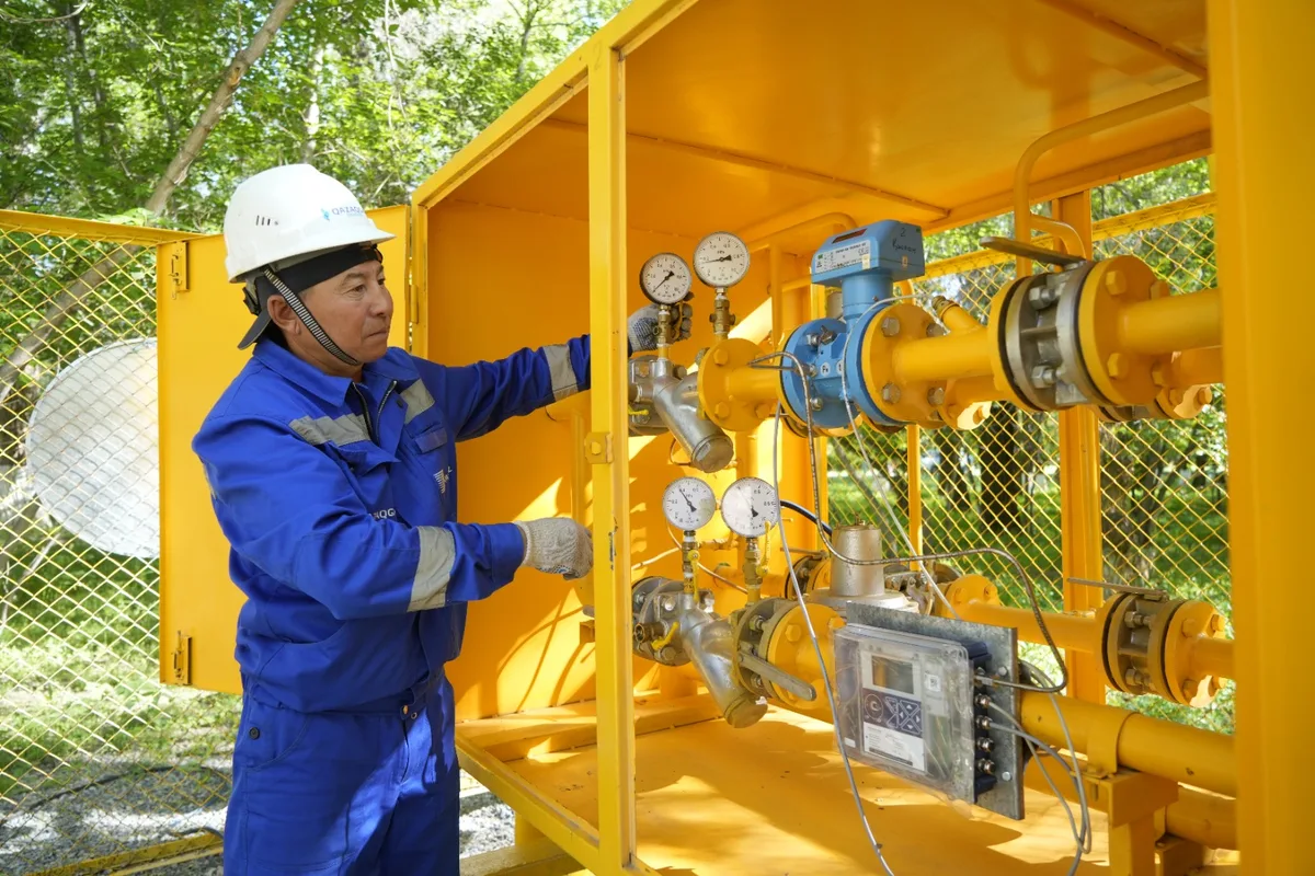 Подключение домов к газоснабжению в сельской местности Жетісу