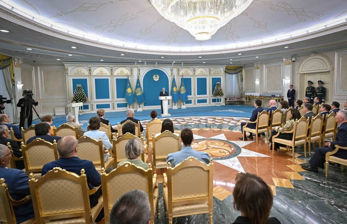 Президент Касым-Жомарт Токаев выступает перед работниками средств массовой информации