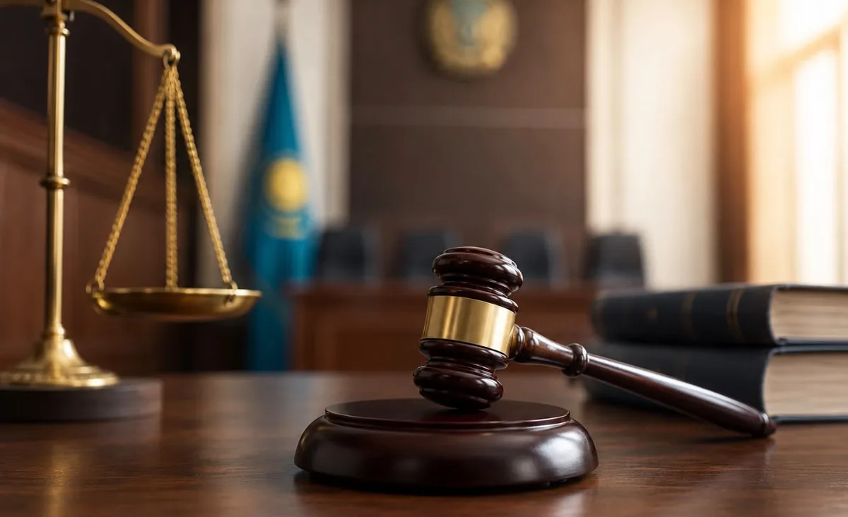 Мужчина в наручниках на фоне здания суда, иллюстрирующий уголовное дело о сталкинге