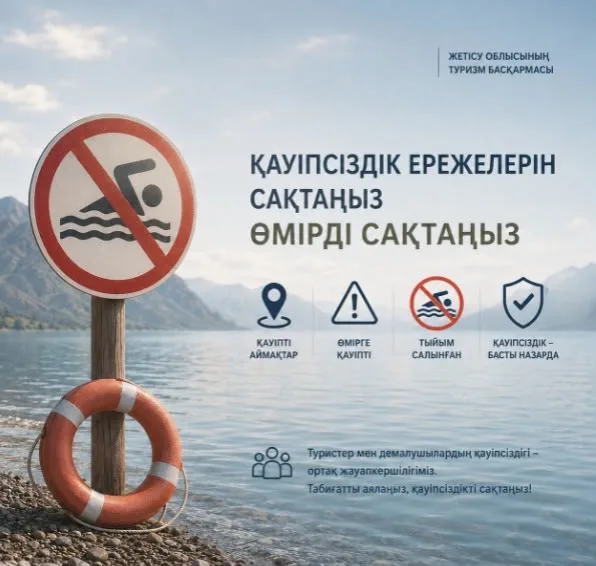 Сотрудники ДЧС Жетісу предупреждают об опасности купания и следят за безопасностью на водоемах.