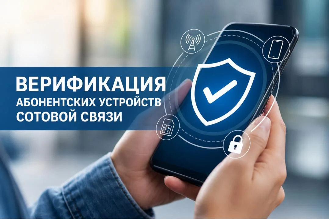 Мобильный телефон на витрине магазина электроники, демонстрирующий новые правила верификации смартфонов в Казахстане