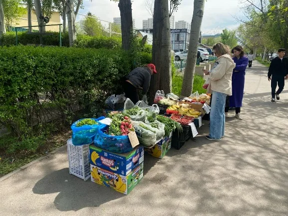 Очищенное от торговых прилавков уличное пространство в Ауэзовском районе Алматы после ликвидации стихийной торговли.