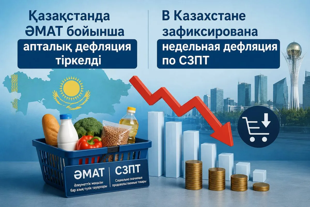 Разнообразные продукты питания на полках супермаркета, символизирующие изменения цен на социально значимые товары.