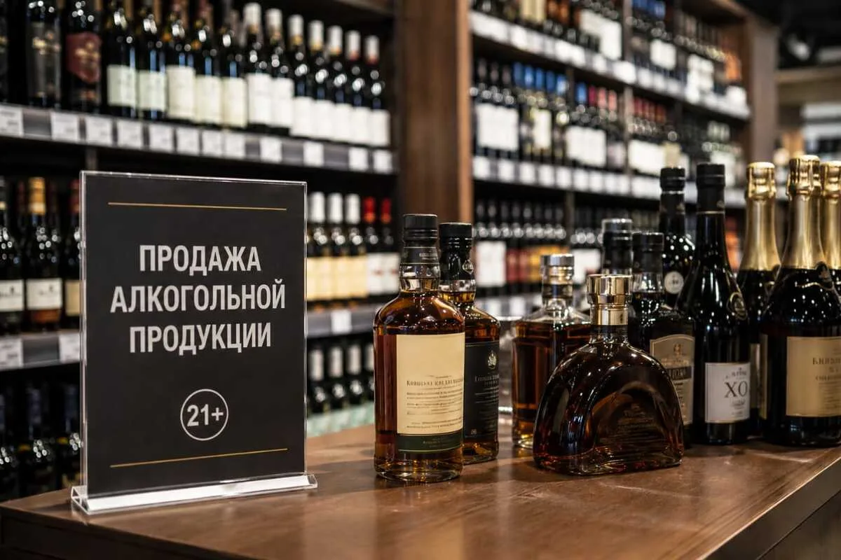 Сотрудник Департамента госдоходов проверяет документы в магазине, где продают алкоголь в Жетісу