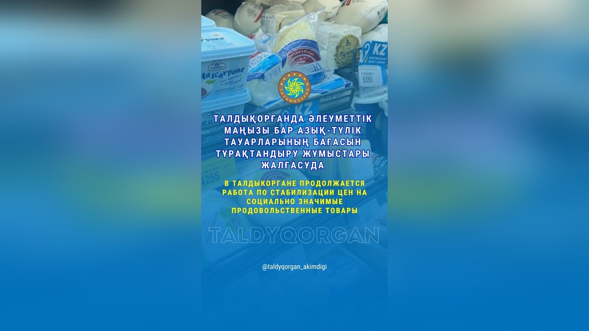 В Талдыкоргане контролируют цены на важные продукты и развивают социальные торговые точки