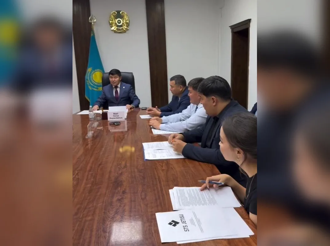 Рабочая встреча акима Талдыкоргана Ерната Базила по строительству первого в Казахстане завода SPC-плитки