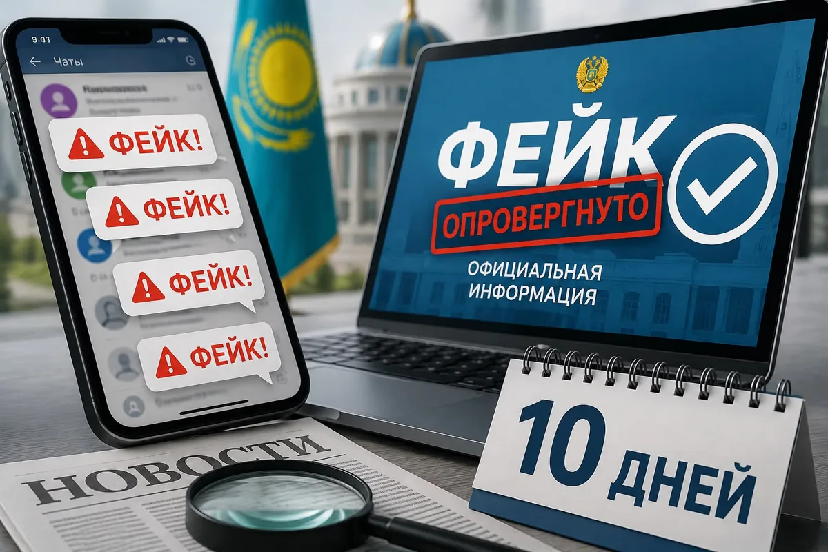 Мобильный телефон с новостями и иконками соцсетей на экране, символизирующий распространение фейков