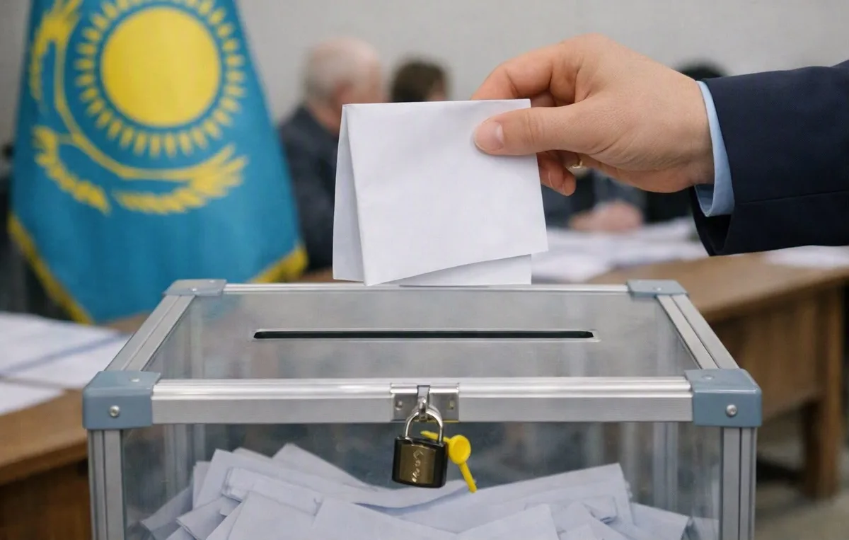 руки избирателя опускают бюллетень в урну для голосования на выборах