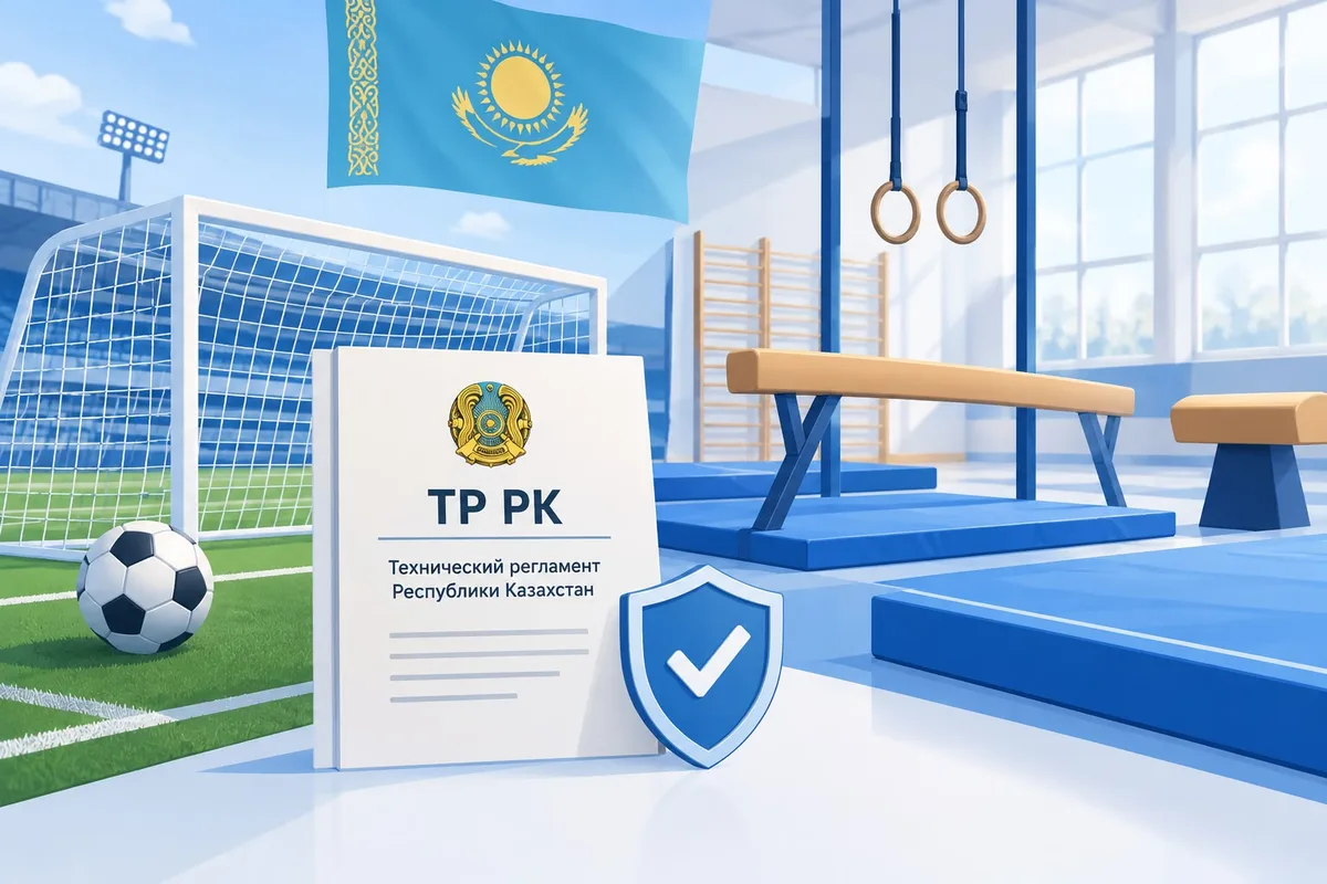 Различное спортивное и гимнастическое оборудование, такое как брусья, перекладины, батуты и маты, используемое в спортивных залах и на площадках.