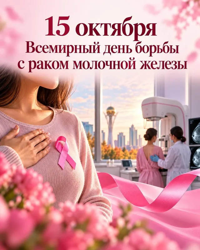 Женщина проходит маммографический скрининг, направленный на раннее выявление рака молочной железы.