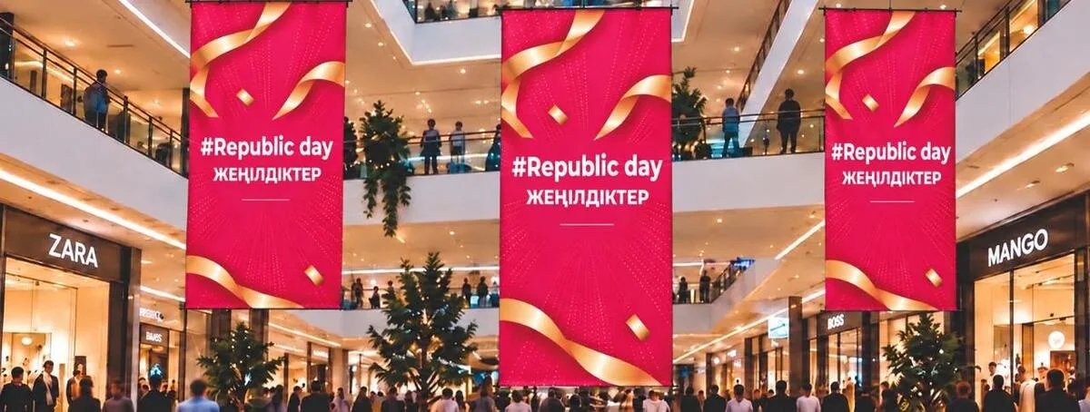 Покупатели выбирают товары на праздничной ярмарке в Талдыкоргане, области Жетісу.