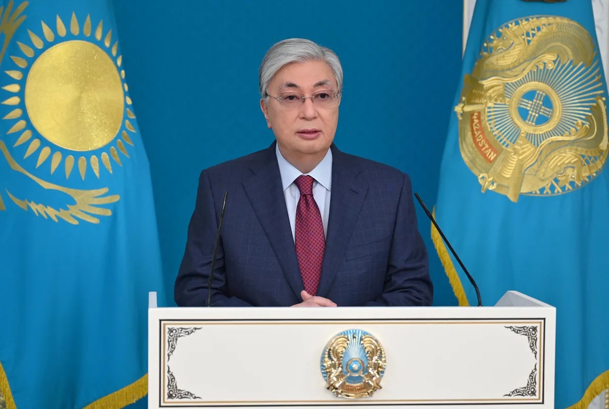 Президент Казахстана Касым-Жомарт Токаев выступает с речью на совещании, посвященном транспортной отрасли