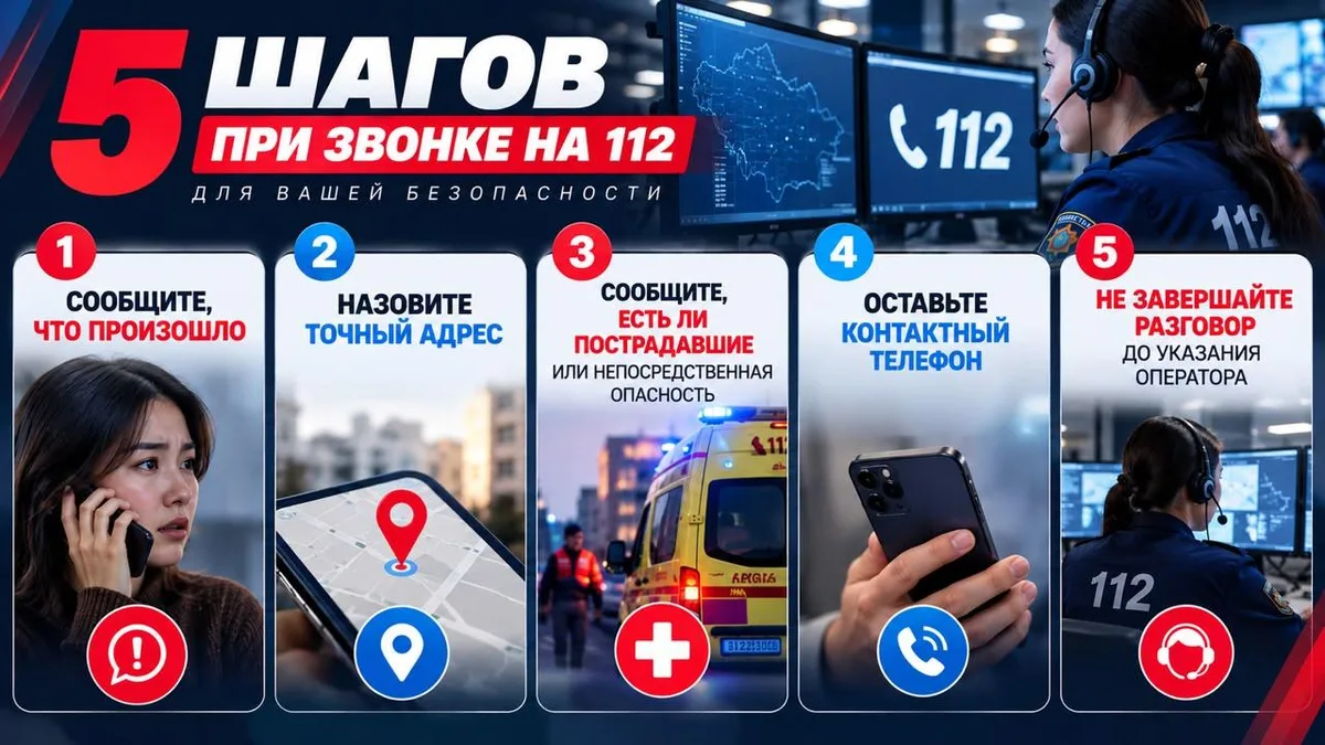 Диспетчер службы 112 отвечает на экстренный вызов, координируя помощь жителям Жетісу.