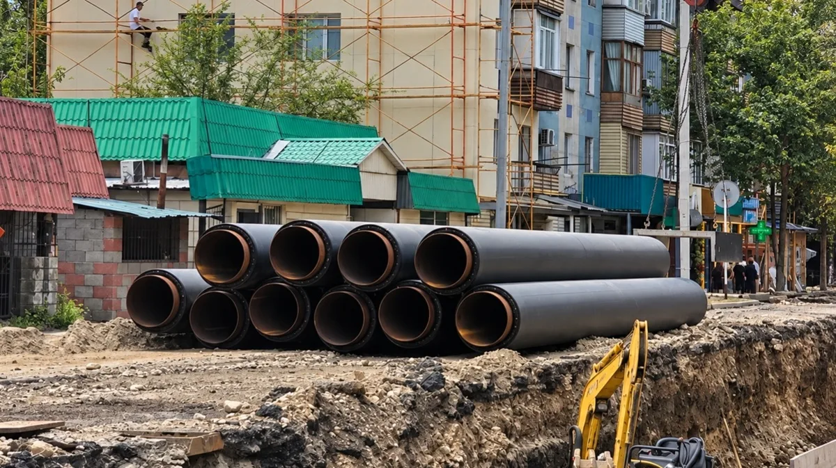 Новая теплосеть в Талдыкоргане после модернизации для обеспечения теплом жилых домов и социальных объектов