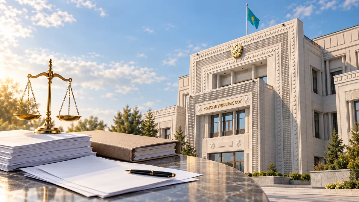Здание Конституционного Суда Казахстана, символизирующее верховенство закона и защиту конституционных прав граждан.